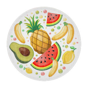 Planche À Découper Fruits d'été frais Motif