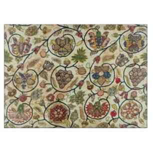 Planche À Découper Fruits et fleurs de broderie