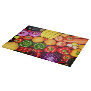 Planche À Découper Fruits et Verre décoratif végétal