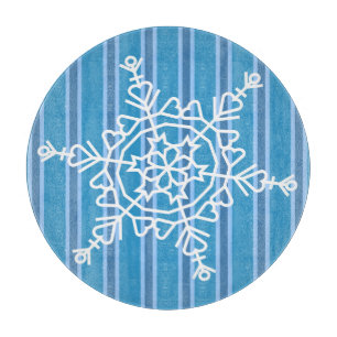 Planche À Découper Fun and Fun Blue Snowflake