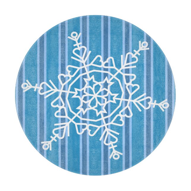 Planche À Découper Fun and Fun Blue Snowflake (Devant)