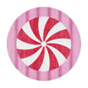 Planche À Découper Fun et Fancy rose Noël Peppermenthe bonbon