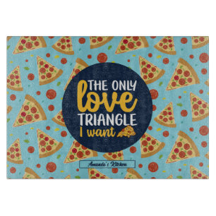 Planche À Découper Funny Love Triangle Retro Italien Pizza Motif