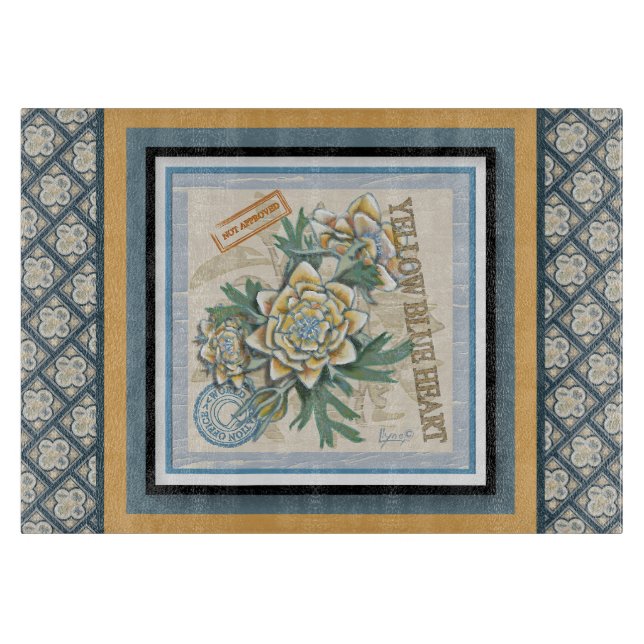 Planche À Découper G Bureau de la création Fleur jaune (Devant)