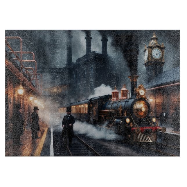 Planche À Découper Gare de Steampunk (Devant)