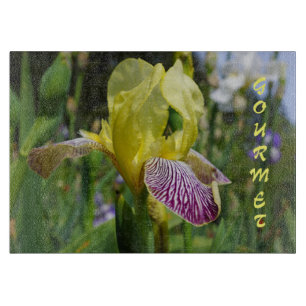 Planche À Découper GASTRONOMIE verrerie cadeaux Irises Floral