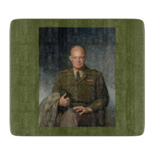 Planche À Découper General Dwight Eisenhower 5 Star Painted Portrait