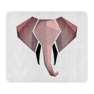 Planche À Découper Géométrie Verre de tête d'éléphant