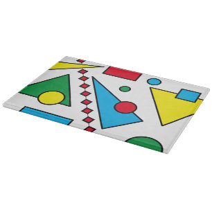 Planche À Découper [Géométrique Abstrait #1] Gras Couleurs primaires 