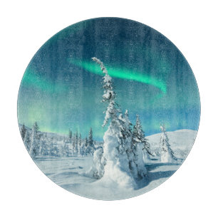 Planche À Découper Glace et neige   Northern Lights, Laponie, Finland
