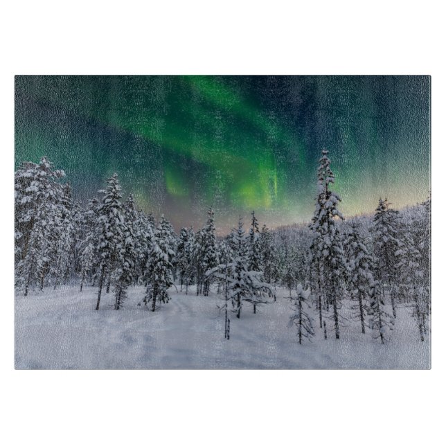 Planche À Découper Glace et neige | Paysage d'hiver, Finlande (Devant)