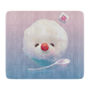 Planche À Découper Glace raclée chiot : Dessert d'été au Bichon souri