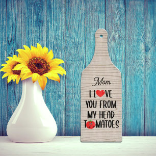 Planche À Découper Glass Custom Je T'Aime De Ma Tête Tomates