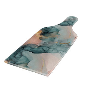 Planche À Découper Glass Cutting Board - Marble Effect Pattern