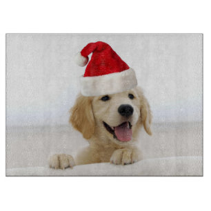 Planche À Découper Golden Retriever Puppy Christmas Cutboard