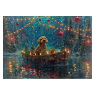 Planche À Découper Goldendoodle Noël Festive Voyage
