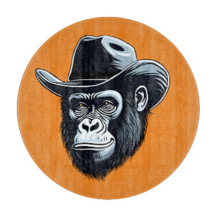 Planche À Découper Gorilla Cowboy