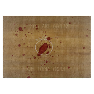 Planche À Découper Gory assassiné Tomato crime scène texte personnali