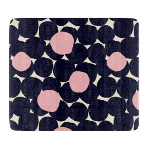 Planche À Découper Grand motif de point bleu et rose