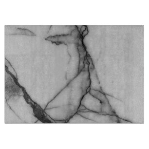 Planche À Découper Granit noir et blanc translucide