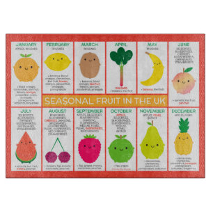 Planche À Découper Graphique des fruits saisonniers du Royaume-Uni