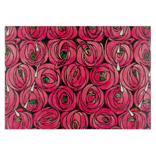 Planche À Découper Graphique rose Art Nouveau Rennie Macintosh