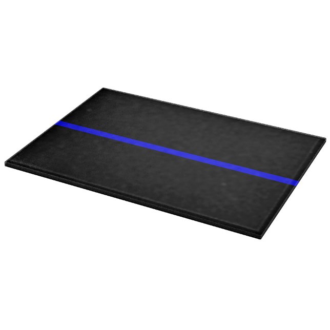 Planche À Découper Graphique Symbolique de ligne bleue mince (Coin)