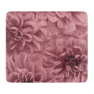 Planche À Découper Grappe de Fleurs de Mauve Dahlia Lumière