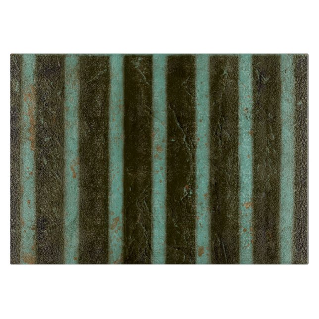 Planche À Découper Grate d'air turquoise contemporaine (Devant)