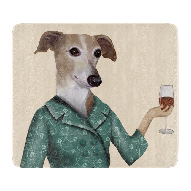 Planche À Découper Greyhound Wine Snob (Devant)