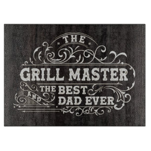Planche À Découper Grill Master et meilleur papa jamais Fête des père