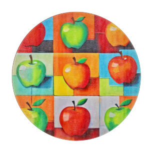 Planche À Découper Grille Apple colorée
