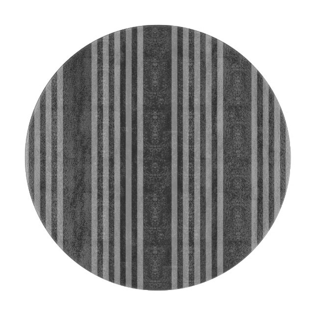 Planche À Découper Gris et charbon de bois cinq bandes motif (Devant)