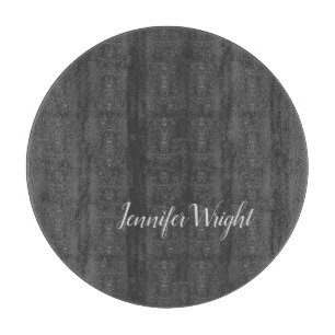 Planche À Découper Gris minimaliste d'écriture manuscrite professionn