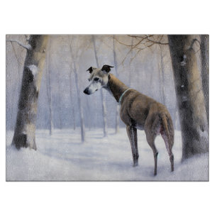 Planche À Découper Grise Italienne Laisser Il Neige Noël