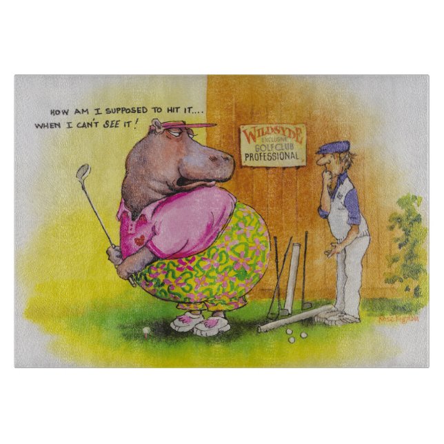 Planche À Découper gros golf d'hippopotame (Devant)