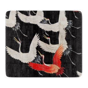 Planche À Découper Grues volantes : Japonais Bird Kimono Art