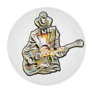 Planche À Découper Guitar Blues Man - Ressentez-le 