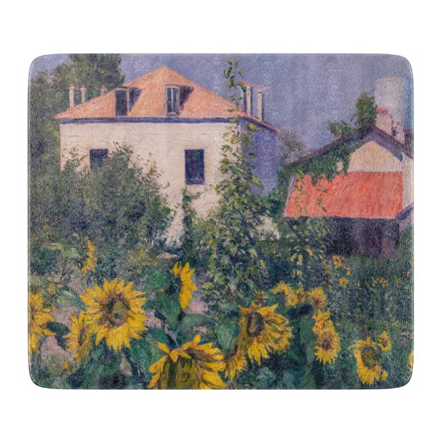Planche À Découper Gustave Caillebotte - Fleurs de soleil, Jardin (Devant)