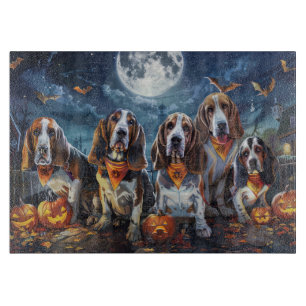 Planche À Découper Halloween Basset Hound Éffrayant