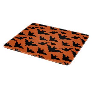 Planche À Découper Halloween chauves-souris noires orange cool éffray
