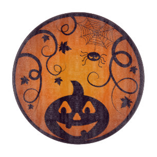 Planche À Découper Halloween Jack-o'-lantern citrouille visage et ara