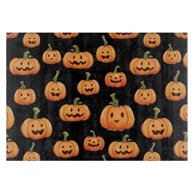 Planche À Découper Halloween Pumpkin Seamless Pattern (Devant)