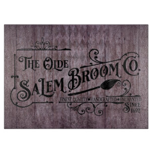 Planche À Découper Halloween Purple Grunge Gothique Salem Broom Compa