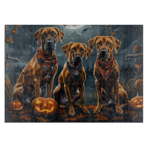 Planche À Découper Halloween Rhodesian Ridgeback Éffrayant