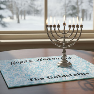 Planche À Découper Hannukah Menorah Set de table à la chandelle
