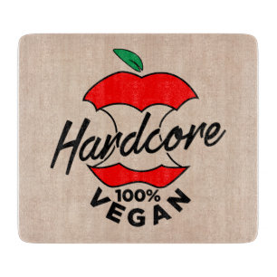 Planche À Découper Hard Core Vegan, Apple Core Vegan, hardcore Vegan