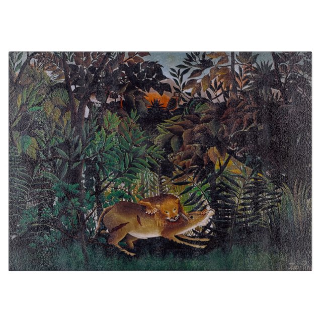 Planche À Découper Henri Rousseau - Le lion affamé (Devant)