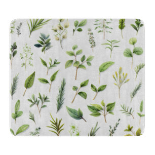 Planche À Découper Herbarium Feuille vert