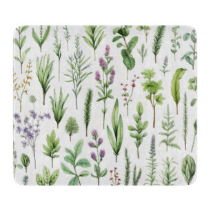 Planche À Découper Herbes de fleurs de feuilles